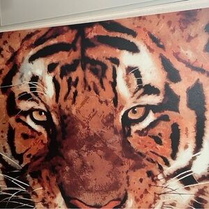 Majestic Tiger Wall Art in Brown and Black